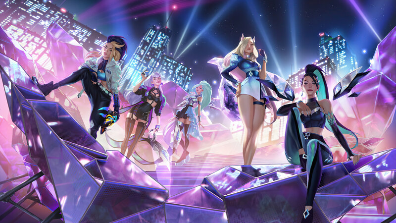 Five Female Characters on Stage