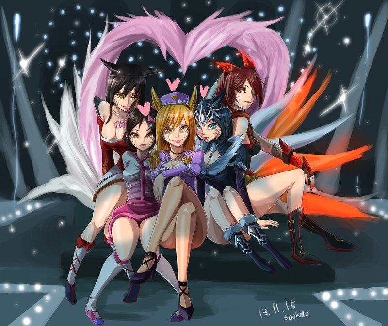 Five Female Characters — Pink