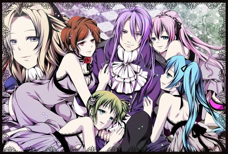Five Female Characters — Purple, Dramatic, Anime