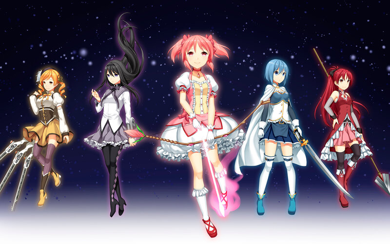 Five Female Characters — Purple, Dramatic, Night