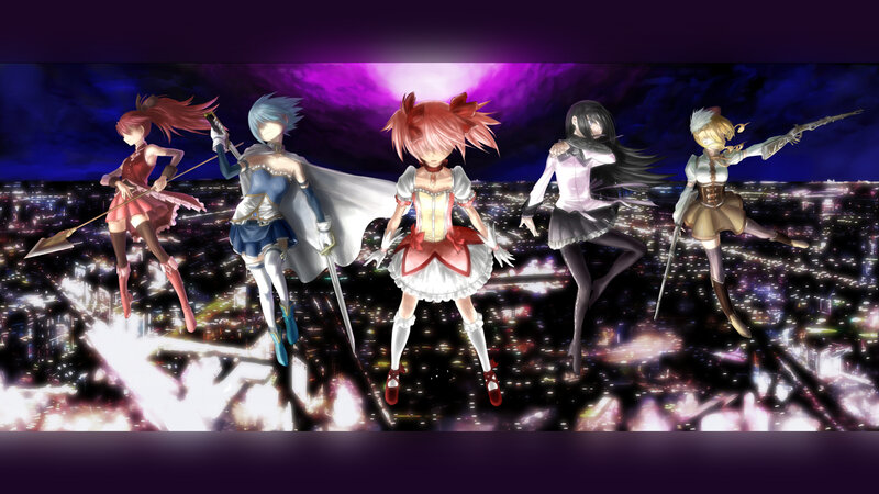 Five Female Characters — Purple