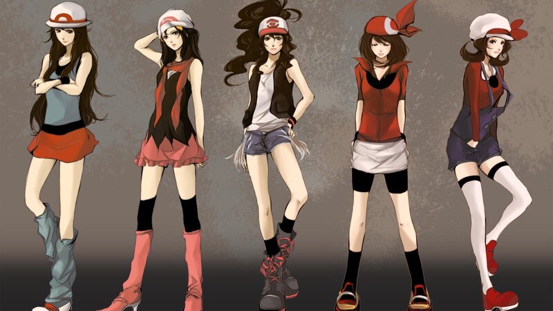 Five Female Characters — Red, Confident