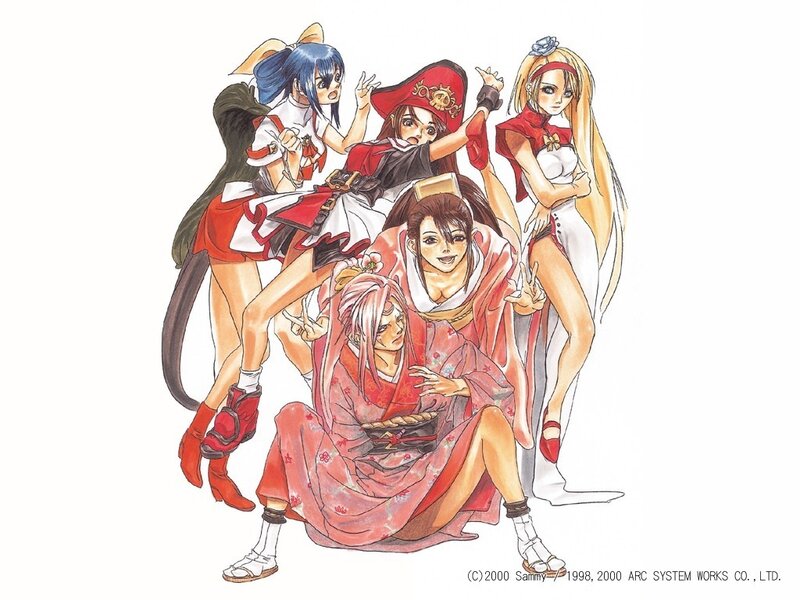 Five Female Characters — Red, Playful