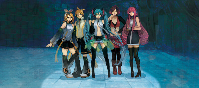 Five Female Characters Standing