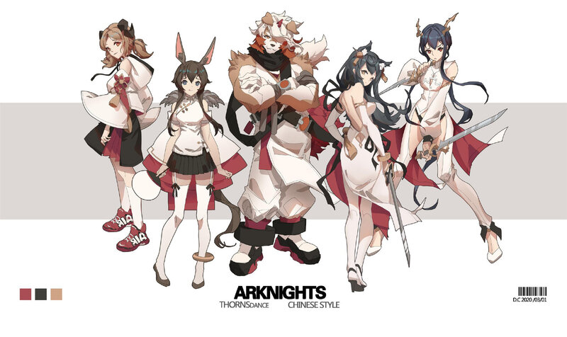 Five Female Characters — White, Dramatic, Anime