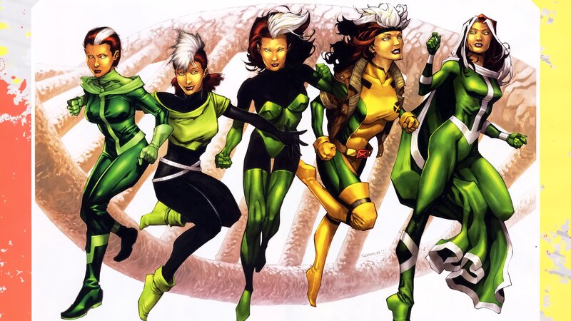 Five Female Superheroes — Green, Dynamic