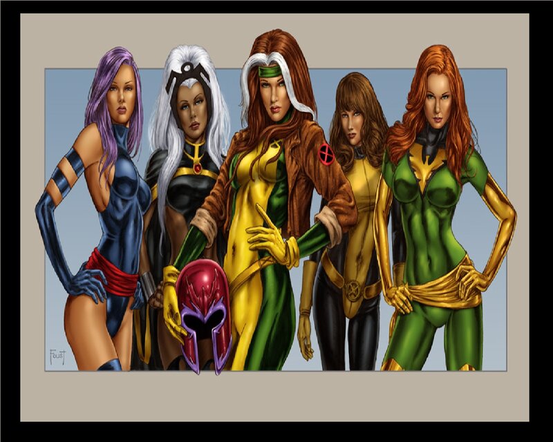 Five Female Superheroes — Green
