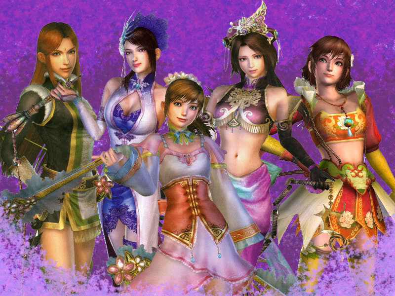 Five female warriors in fantasy attire