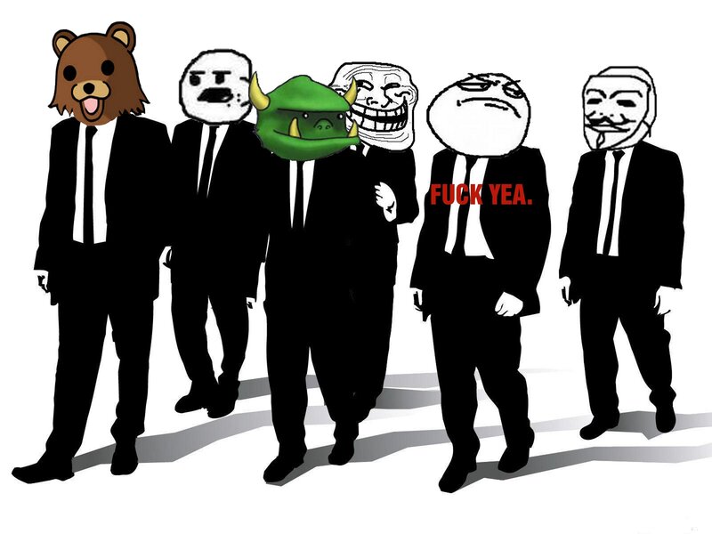Five Figures in Suits — Black
