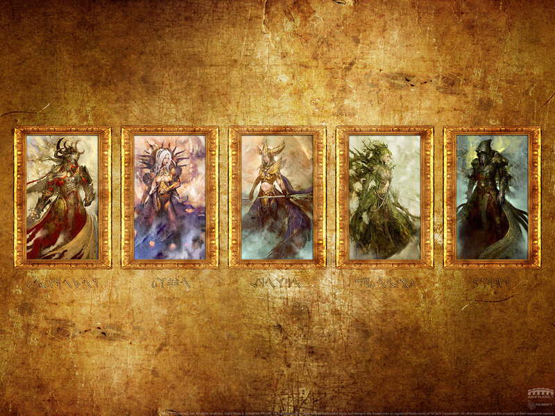 Five Framed Fantasy Characters