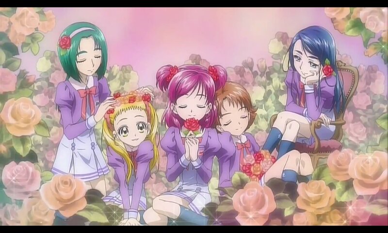 Five Girls in a Rose Garden
