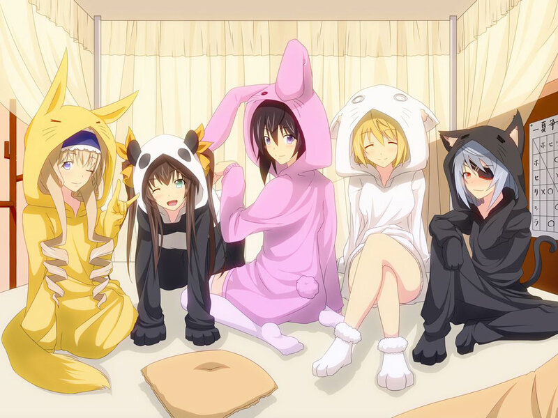 Five Girls in Animal Onesies