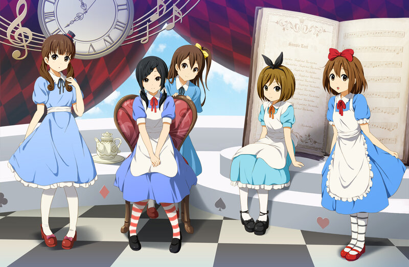 Five Girls in Blue Dresses