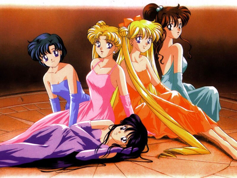 Five Girls in Formal Dresses