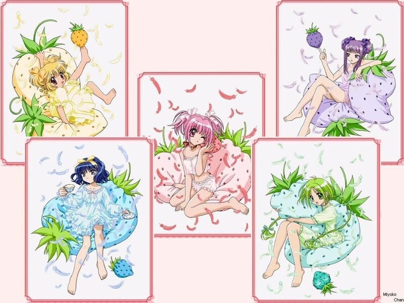 Five Girls in Fruit Costumes