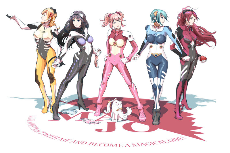 Five Girls in Futuristic Suits