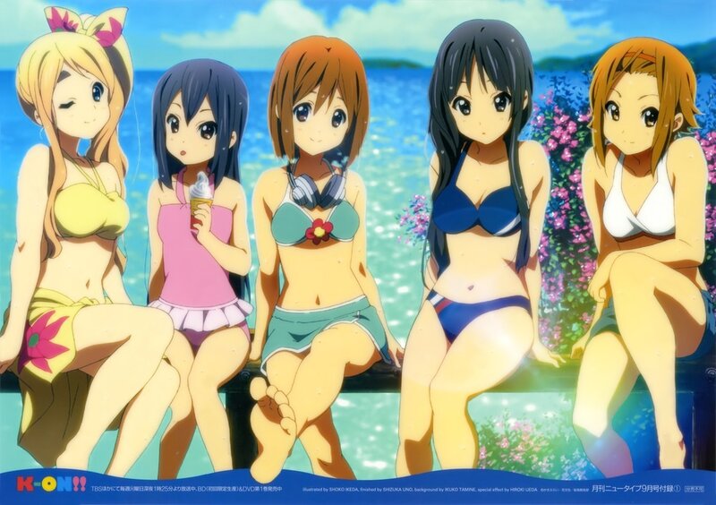 Five Girls in Swimsuits — Blue, Relaxed