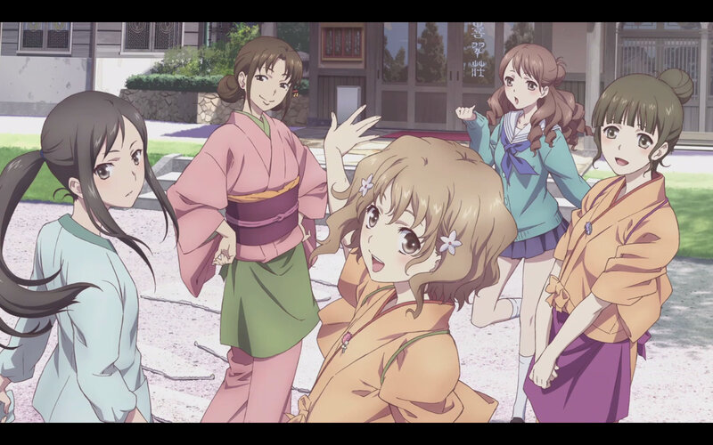Five Girls in Traditional Clothing — Brown