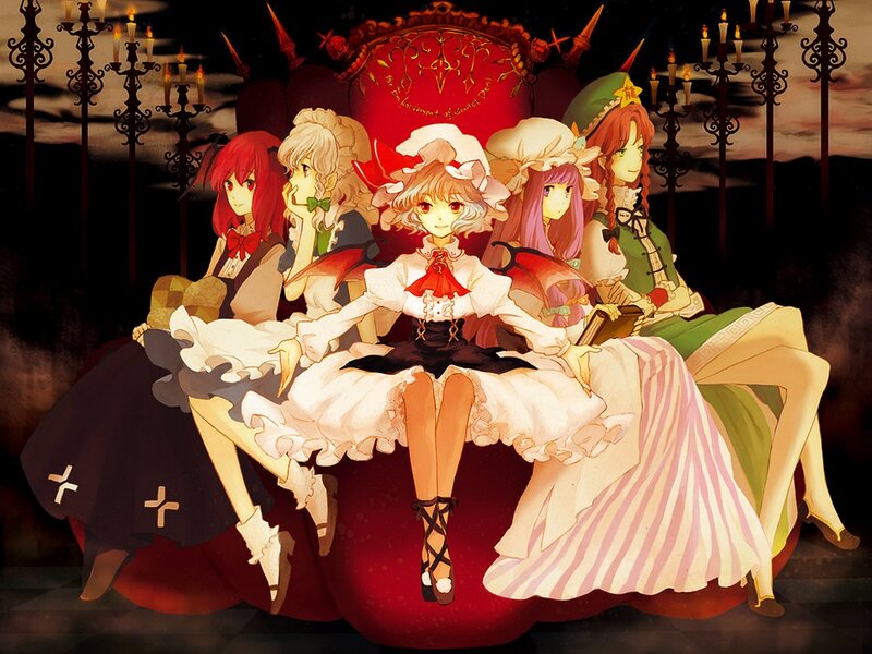 Five Girls on a Throne