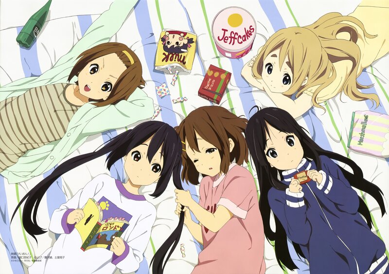 Five Girls on Bed