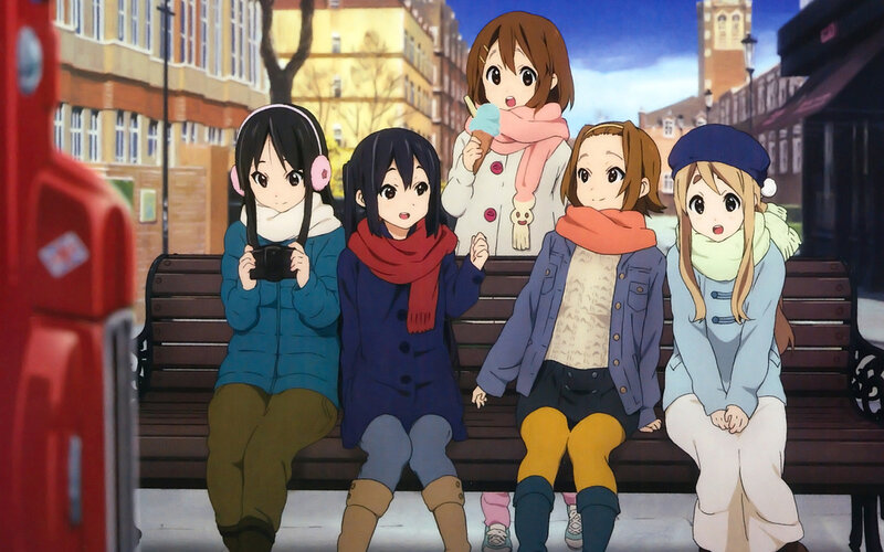 Five Girls on Bench