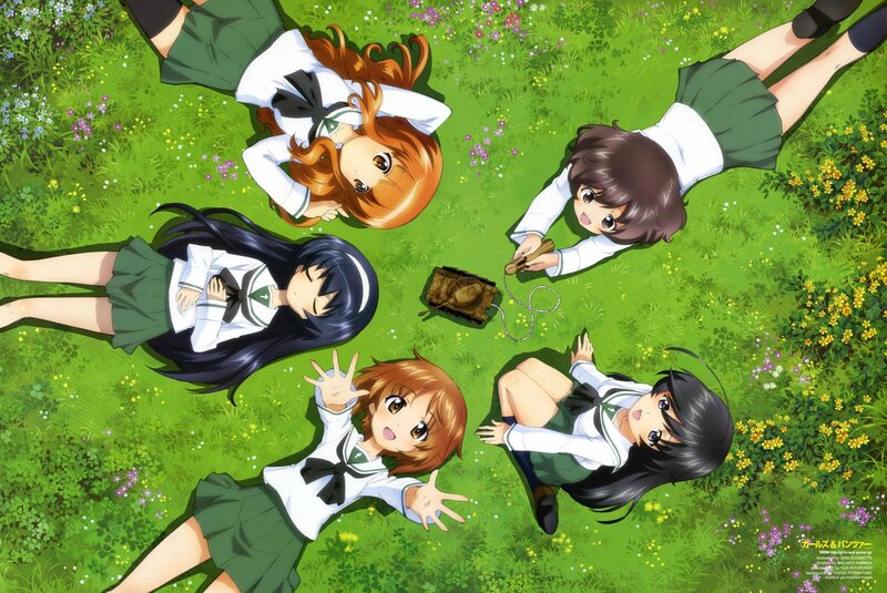 Five Girls on Grass