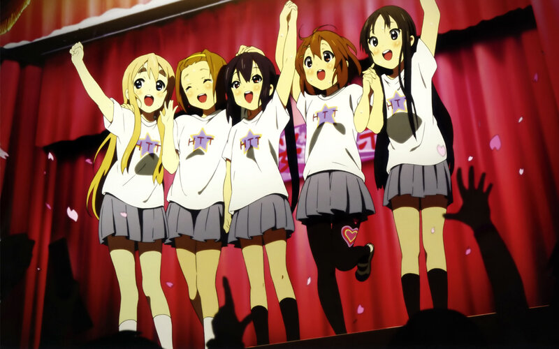 Five Girls on Stage