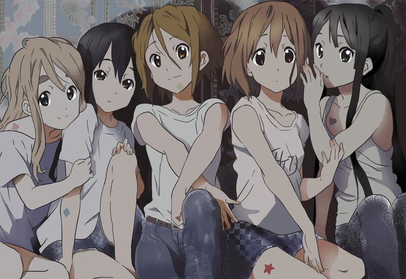 Five Girls Sitting Together