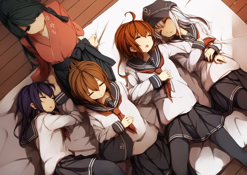Five Girls Sleeping