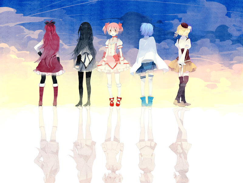 five girls standing together