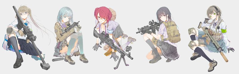 Five Girls with Rifles