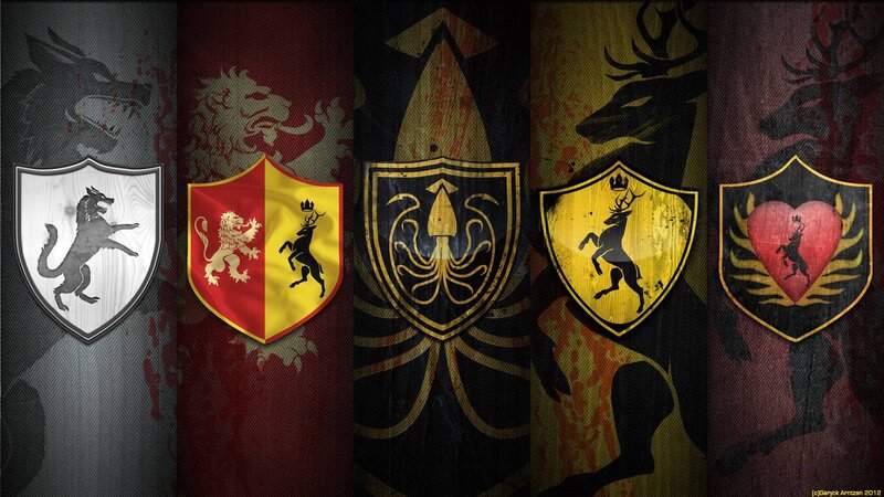 Five Heraldic Shields