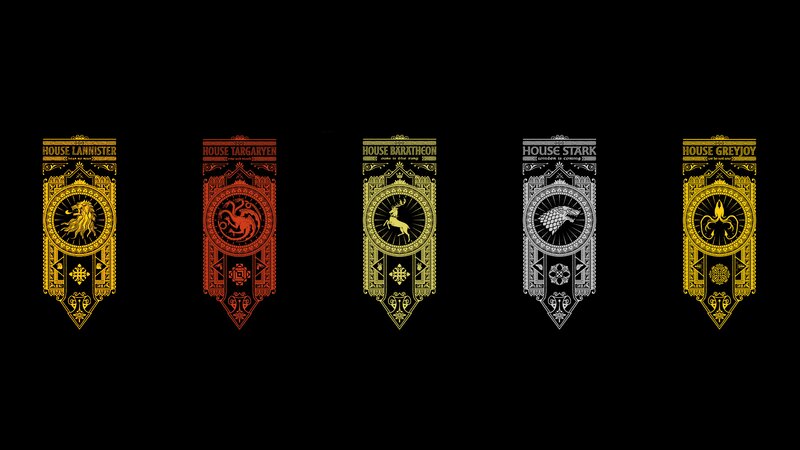 Five House Sigils — Black