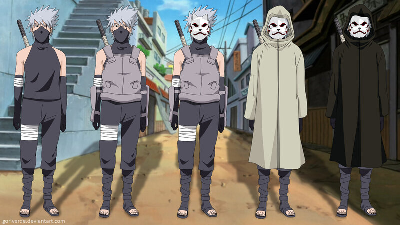 Five Kakashi Hatake Forms