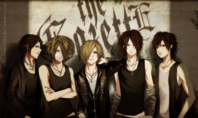 Five Male Anime Characters — Black