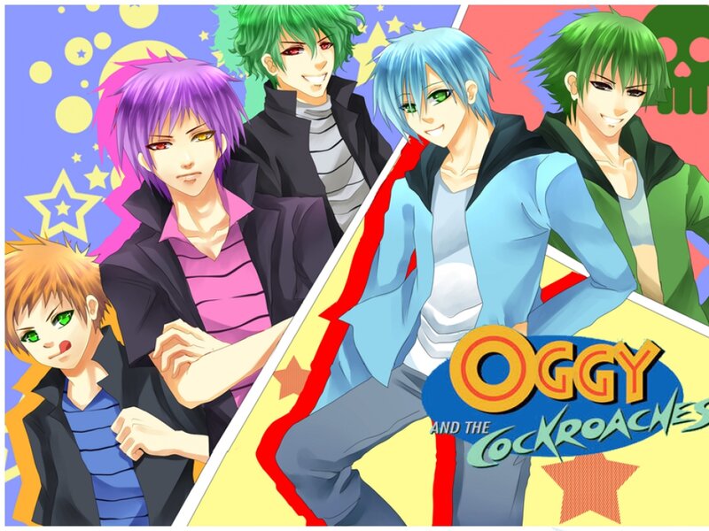 Five Male Anime Characters — Blue