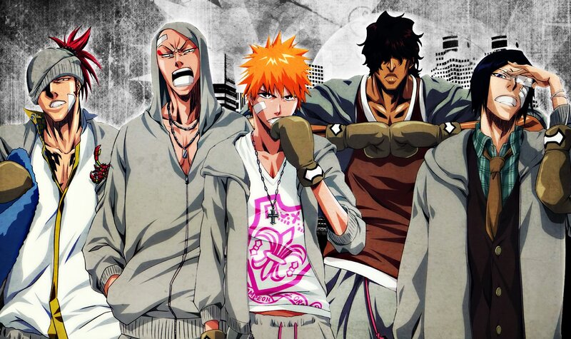 Five Male Anime Characters — Gray