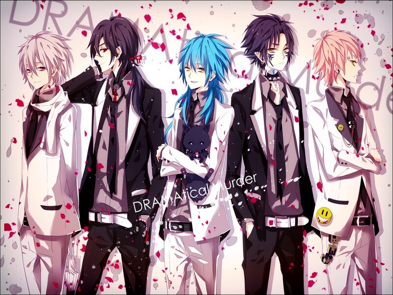 Five Male Anime Characters — White, Dramatic, Suits