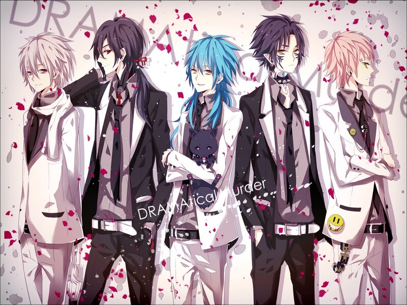 Five Male Anime Characters — White, Dramatic