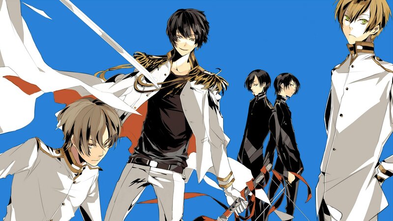Five Male Characters — Blue