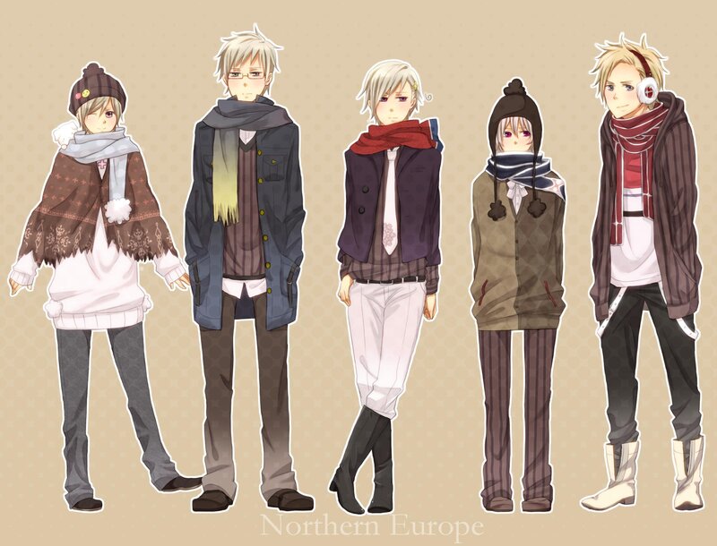 Five Male Characters — Brown