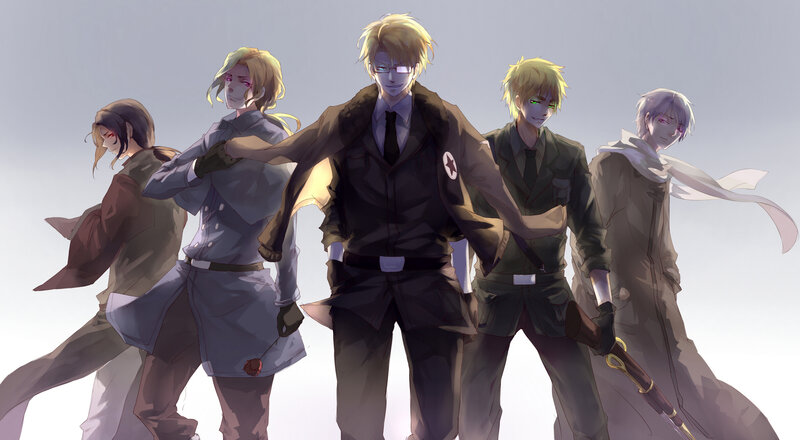 Five Male Characters — Gray, Dramatic