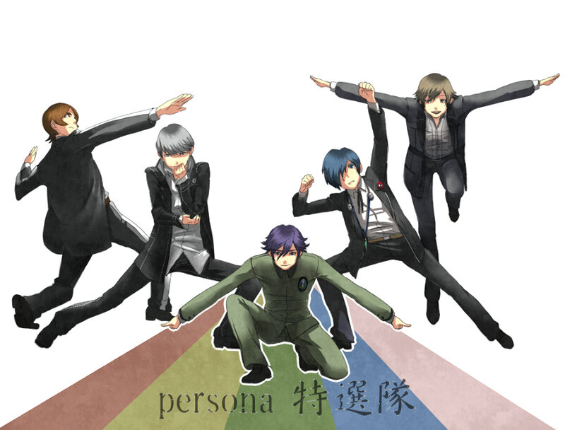 Five Male Characters in Suits
