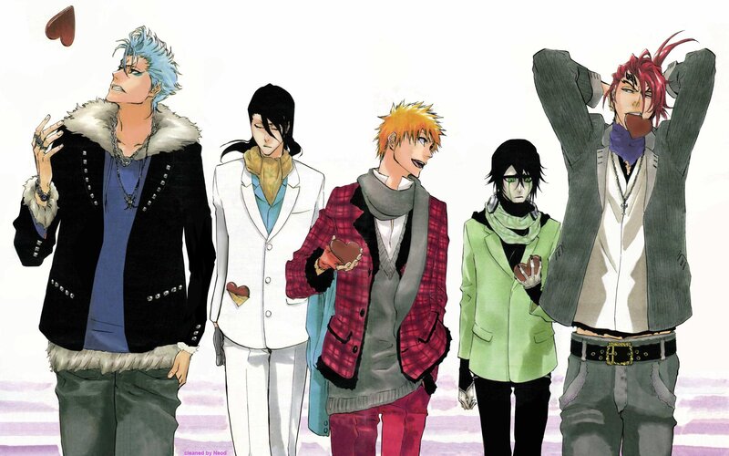 Five Male Characters — White, Playful