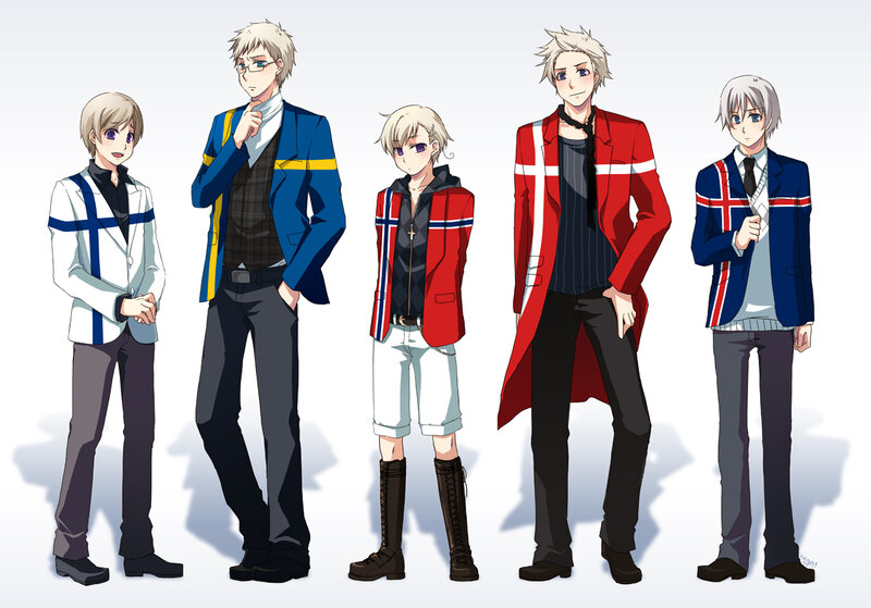 Five Male Characters — White