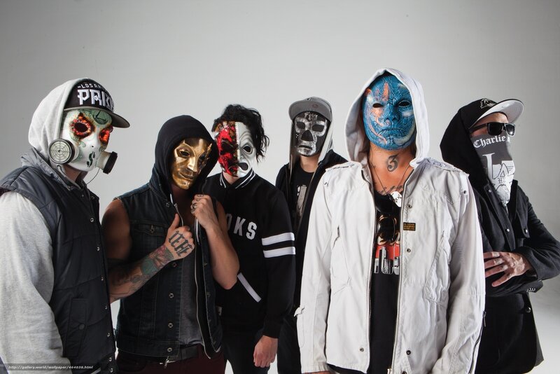 Five Masked People — White