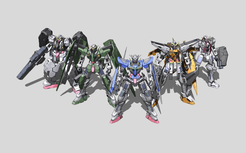 Five Mecha Robots — Gray