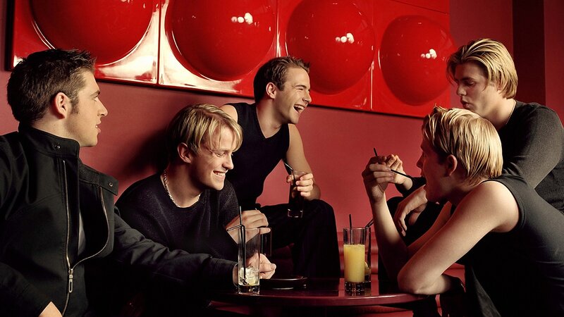 Five men at a bar