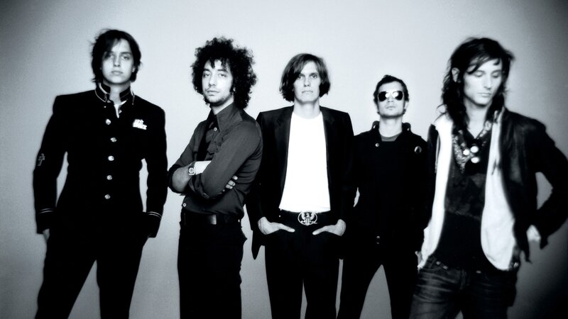 Five Men in Band Attire — Black, Serious, Photograph, Sunglasses