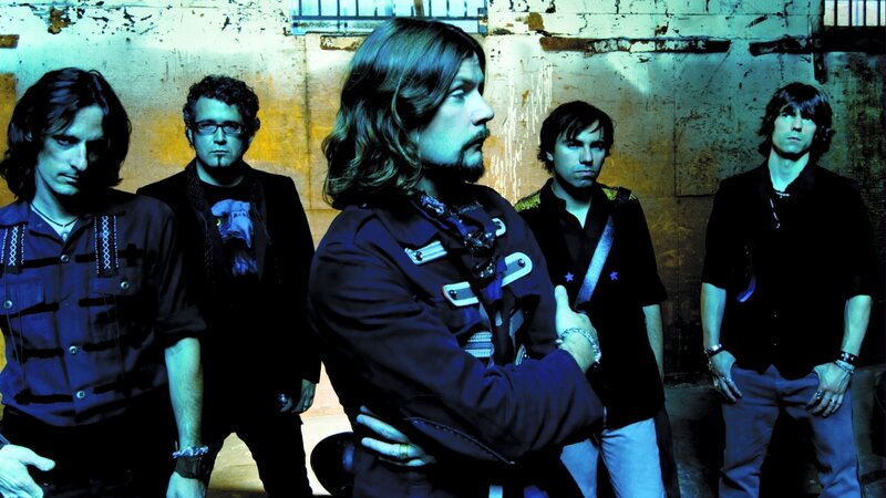 Five Men in Band Attire — Blue